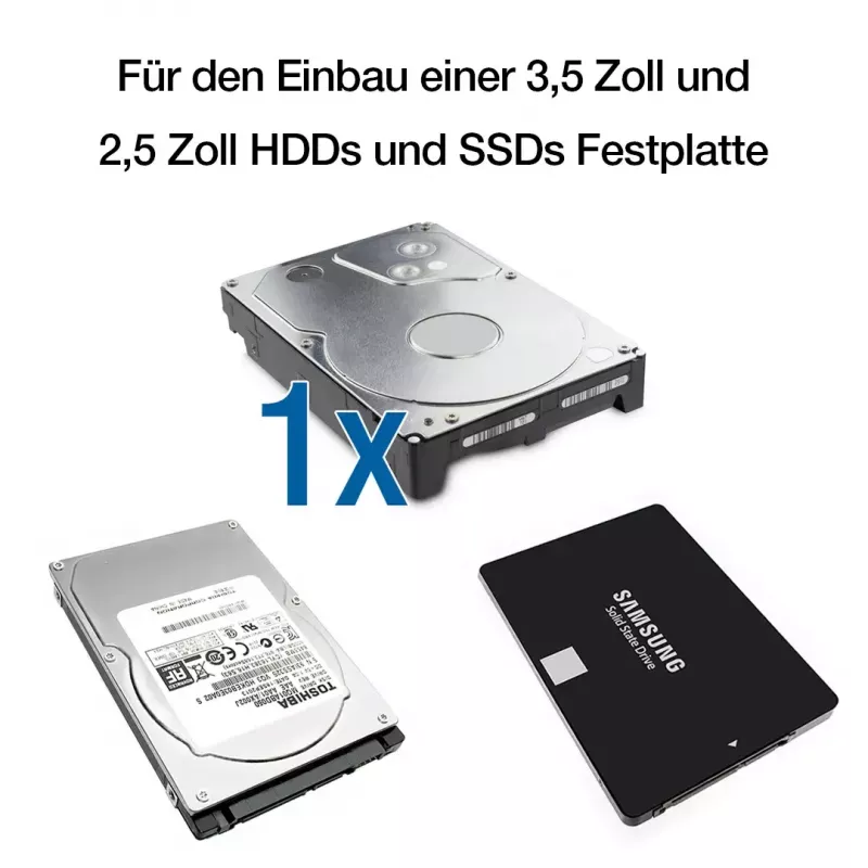 HDD-behuizing Fantec DB-ALU31 zwart 3,5 inch