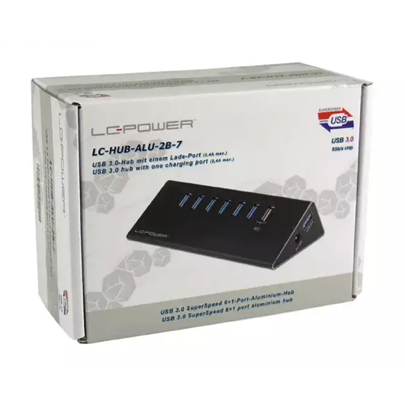 USB-hub LC-Power LC-HUB-ALU-2B-7