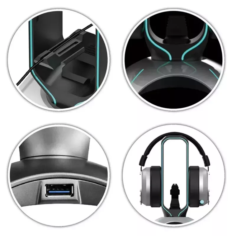 Hoofdtelefoonhouder LC-Power LC-HUB-HEAD-BUNGEE