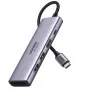 Ugreen 6-in-1 USB-C hub USB Type-C zilver