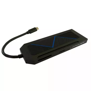 USB-hub LC-Power LC-HUB-C-MULTI-6-RGB Type-C 5000 Mbit/s zwart