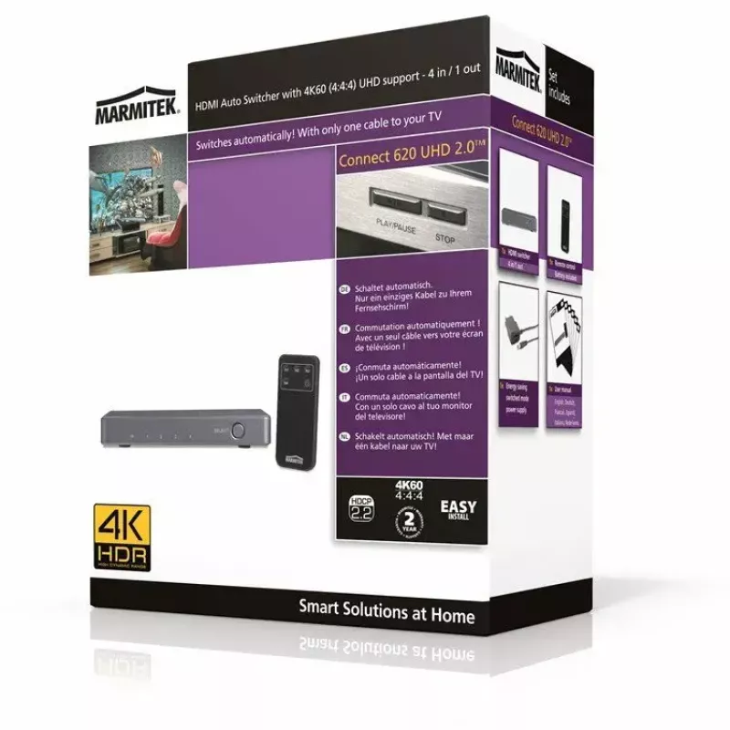 Marmitek Connect 620 UHD 2.0 4-poorts HDMI-switch
