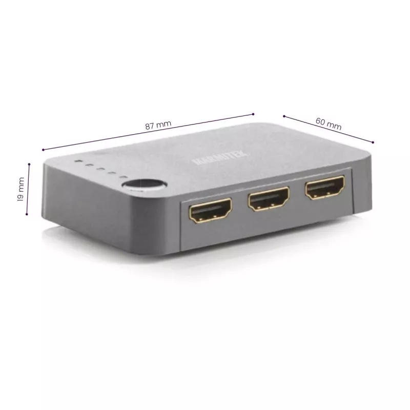 Marmitek Connect 350 UHD 2.0 HDMI-switch, HDMI 2.0b, 4K 2160p, 18 Gbit/s, zwart