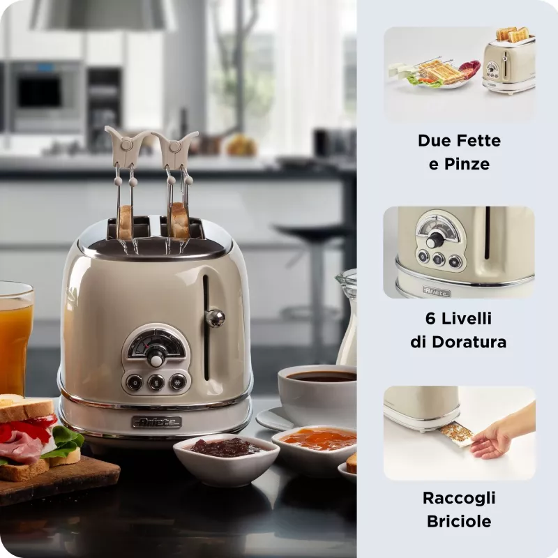 Ariete 0155/03 6 2 sneetje(s) 810 W beige