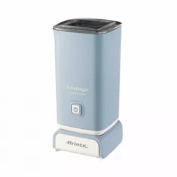 Ariete 2878 Vintage melkopschuimer voor cappuccino, thee, warme en koude chocolade, instantdranken, 500 watt, pastel lichtblauw