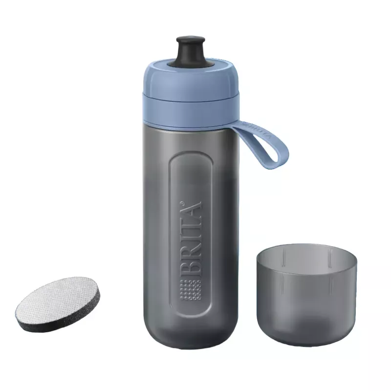 Brita Fill & Go Active 1052248 waterfilterfles, incl. 2 MicroDisc, donkerblauw