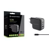Conceptronic 3-poorts 67W GaN USB PD oplader met USB-C oplaadkabel, USB-C x 2, USB-A x 1, QC 3.0, PPS