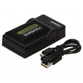 Duracell acculader voor digitale camera, USB, indoor acculader, Sony NP-FP50, 70, 90, 51, 71, 91, zwart, 5 V, 5 V