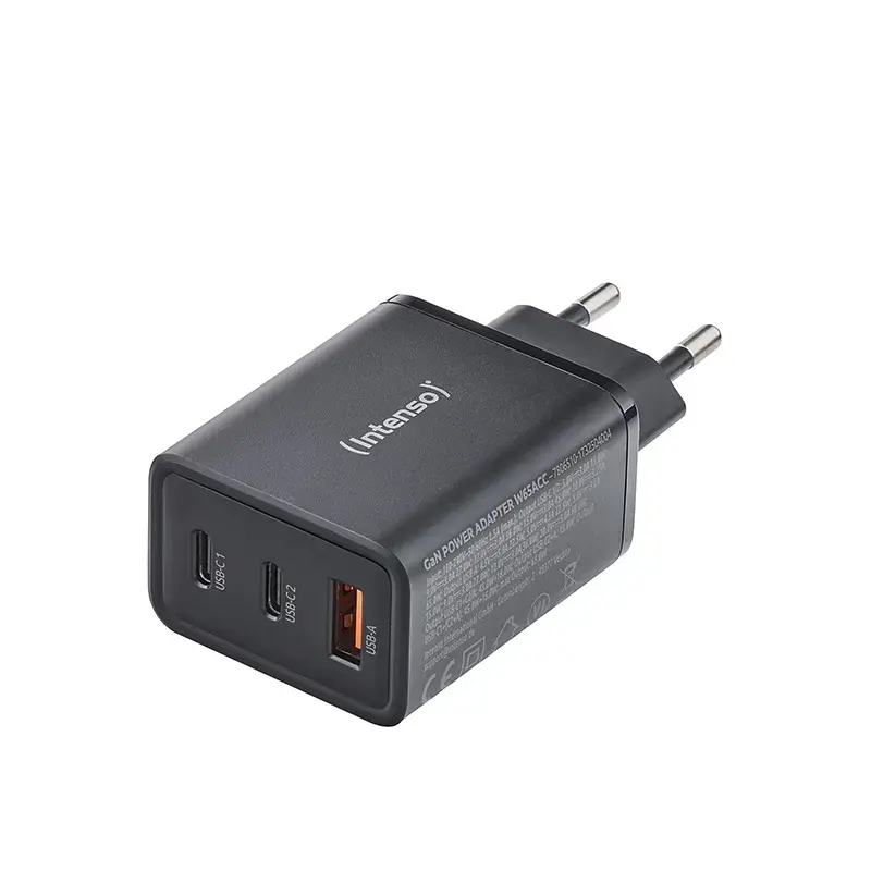 Voeding Intenso W65ACC USB-A- en USB-C-aansluitingen zwart