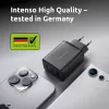 Voeding Intenso W65ACC USB-A- en USB-C-aansluitingen zwart