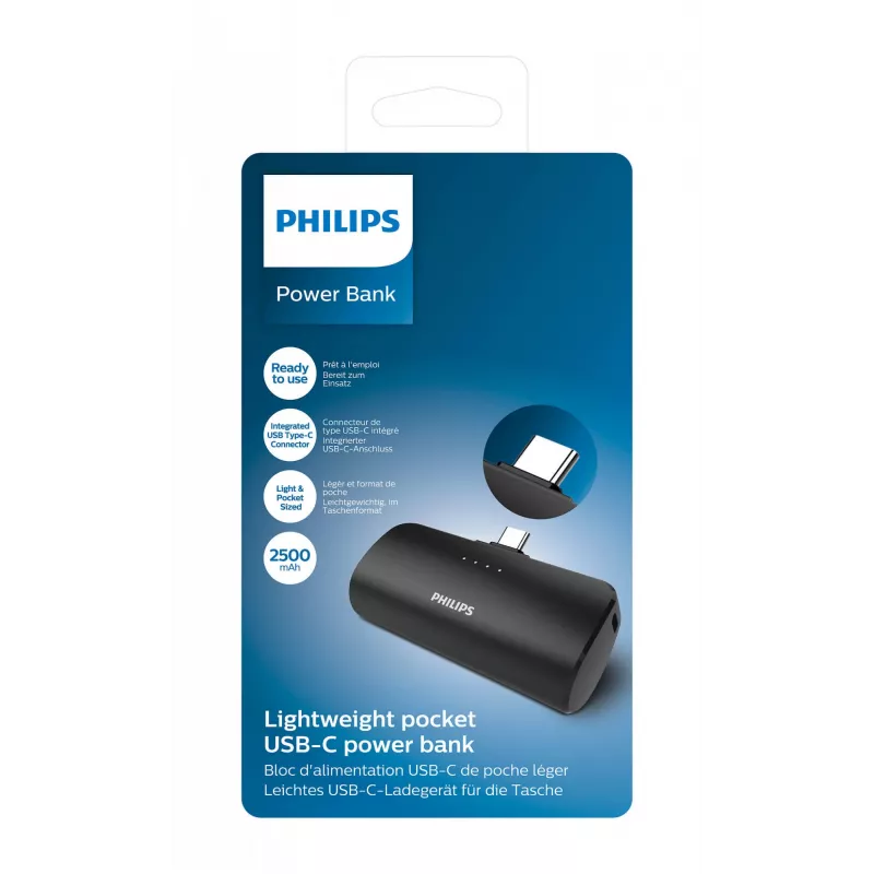 Philips DLP2510C mini-powerbank 2500 mAh, USB-C