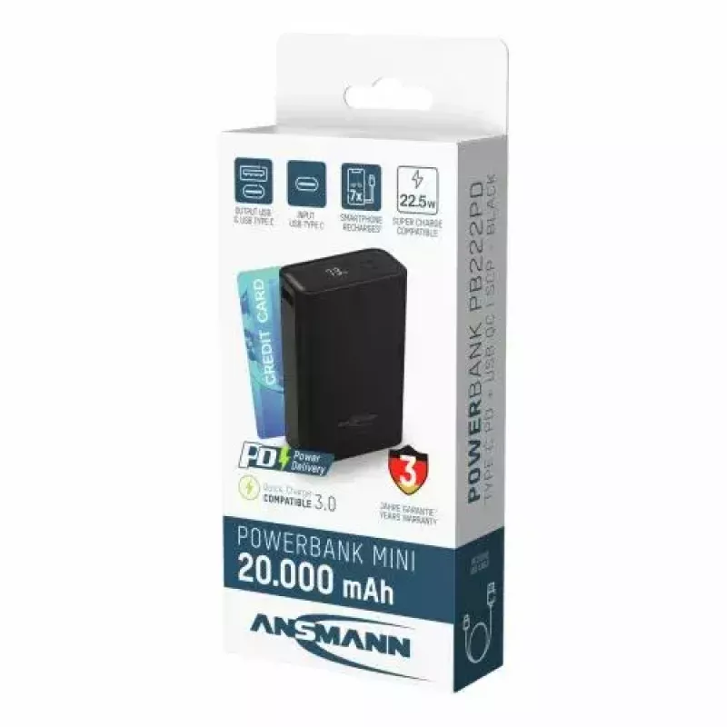 Draagbare batterij Ansmann PB222PD 20000 mAh