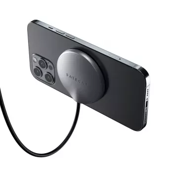 Mobiele telefoonlader Satechi ST-UCQIMCM USB draadloos laden grijs wit