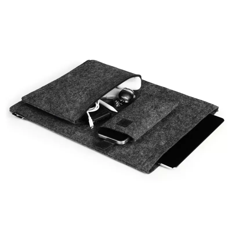 Durable 507158 MultiBag EFFECT hoes voor laptop / tablet 16,4″ (41,7 cm), vilt van gerecycled PET, met accessoire- en telefoonvak