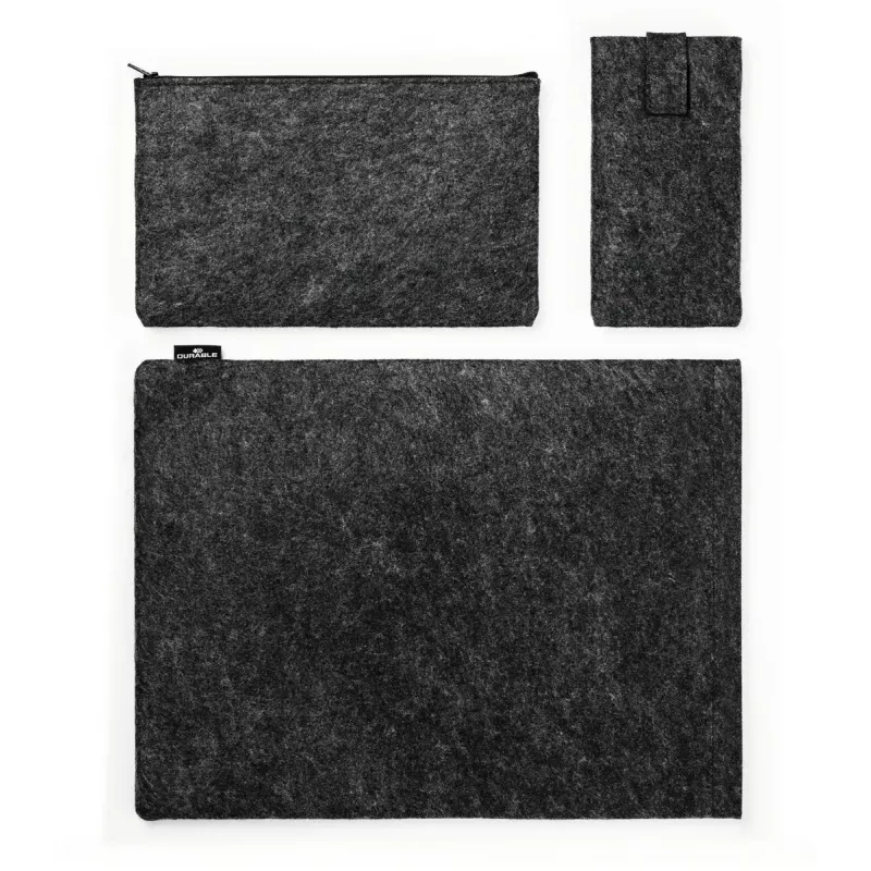 Durable 507158 MultiBag EFFECT hoes voor laptop / tablet 16,4″ (41,7 cm), vilt van gerecycled PET, met accessoire- en telefoonvak