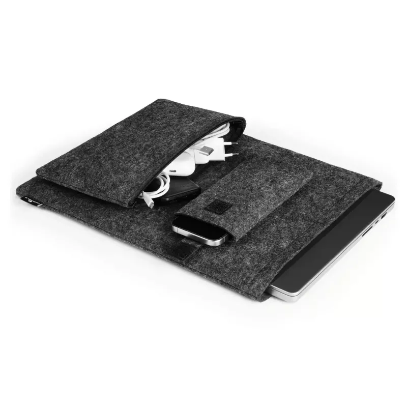 Durable 507158 MultiBag EFFECT hoes voor laptop / tablet 16,4″ (41,7 cm), vilt van gerecycled PET, met accessoire- en telefoonvak