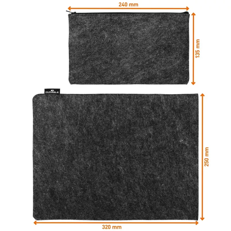 Sleeve Durable Effect 33 cm 13 inch antraciet 1 voorvak effen