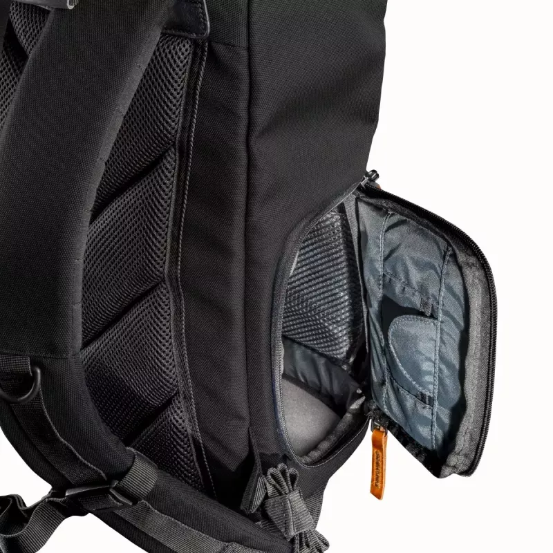 Rugzak Mantona Luis junior zwart bruin leer metaal polyester synthetisch