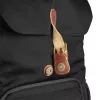 Rugzak Mantona Luis junior zwart bruin leer metaal polyester synthetisch