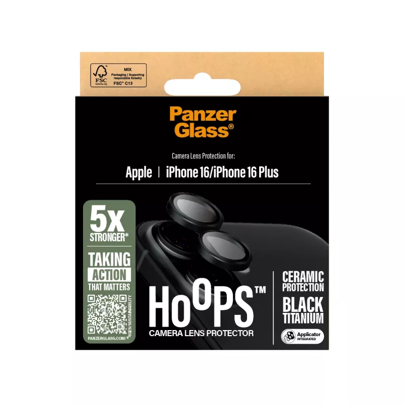 PanzerGlass ® Hoops® keramische cameralensbescherming iPhone 16 | 16 Plus