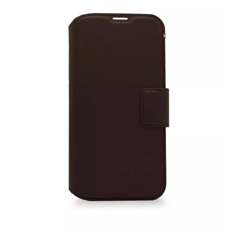 Wallet-hoes Decoded iPhone 14 Plus bruin 6,7 inch 3 kaartvakken