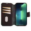 Wallet-hoes Decoded iPhone 14 Plus bruin 6,7 inch 3 kaartvakken
