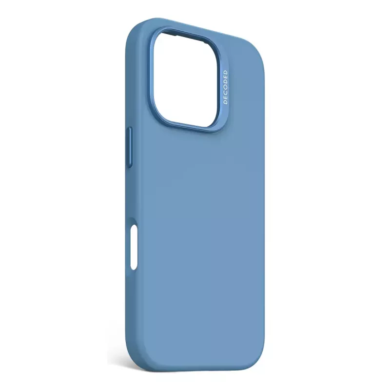 Decoded D25IPO16PBCS9AE antimicrobiële siliconen achterkant voor iPhone 16 Pro, lichtblauw