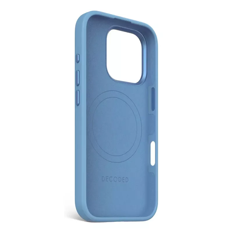 Decoded D25IPO16PBCS9AE antimicrobiële siliconen achterkant voor iPhone 16 Pro, lichtblauw