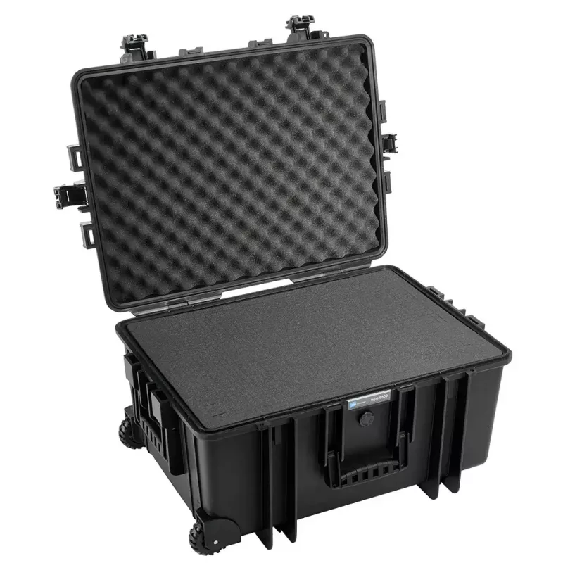B&W 6800/B/SI Outdoor Case Type 6800 harde koffer, polypropyleen, met schuiminleg, zwart