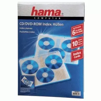 Hama CD-ROM indexhoezen 60 discs transparant