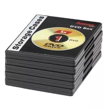 DVD jewel cases Hama 51297 pack 5 zwart 1 disc