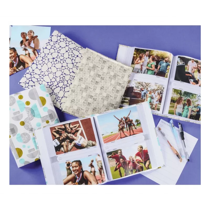 Hama Pepples fotoalbum blauw, wit 200 bladen 10 x 15 cm