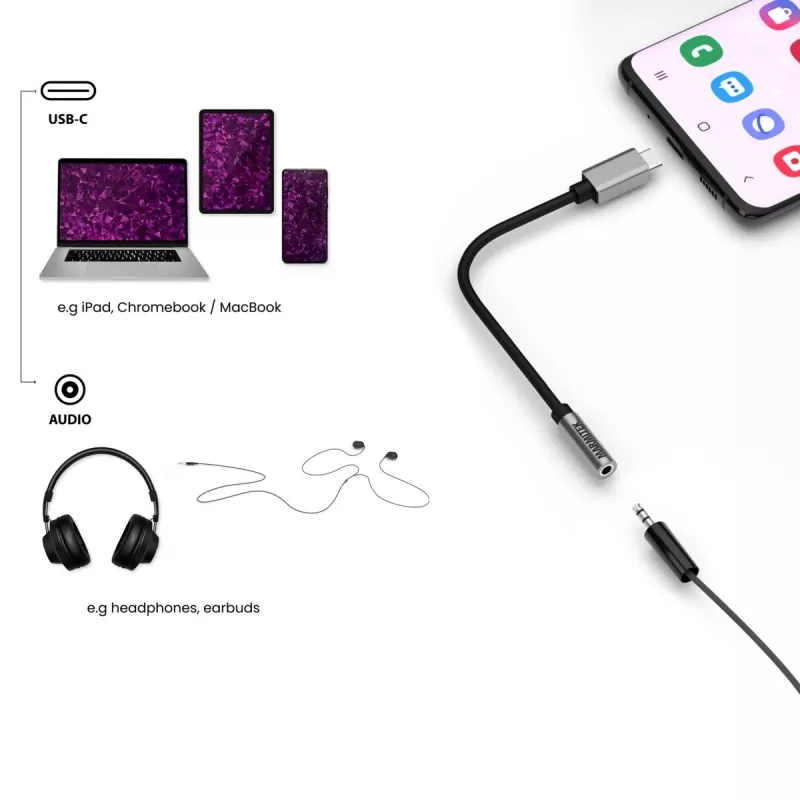 Marmitek Connect USB-C > Audio 8374 adapter voor audi apparaten