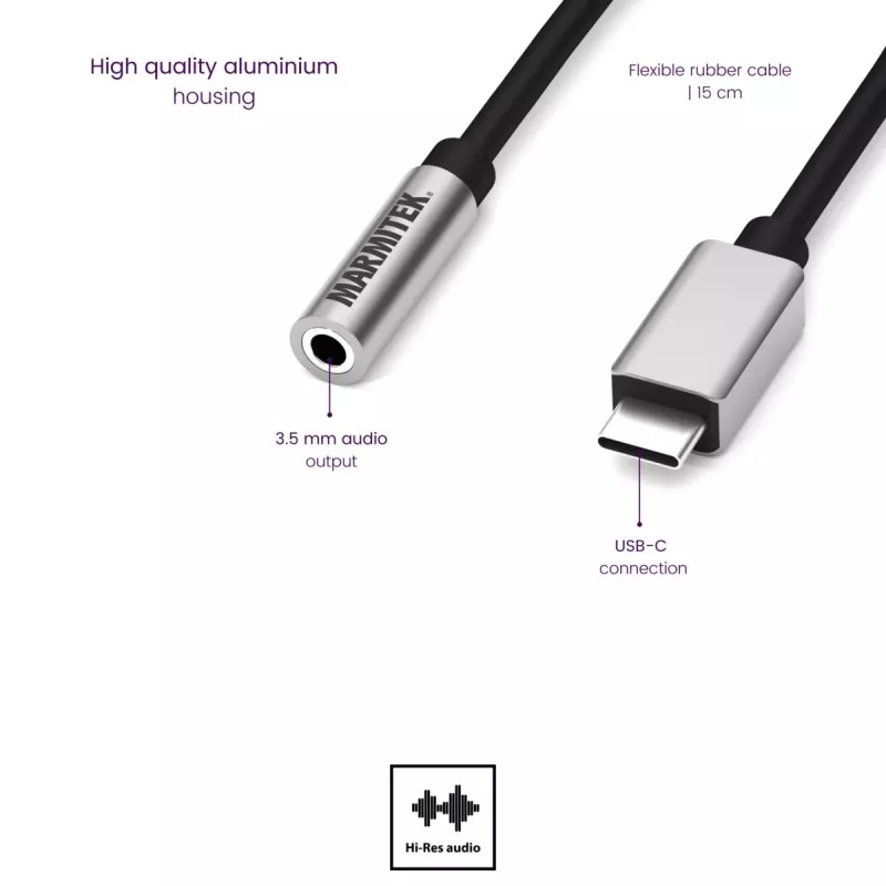 Marmitek Connect USB-C > Audio 8374 adapter voor audi apparaten