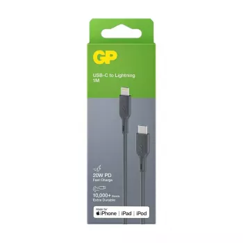 Kabel GP Batterien CL1P 1m grijs Lightning USB C