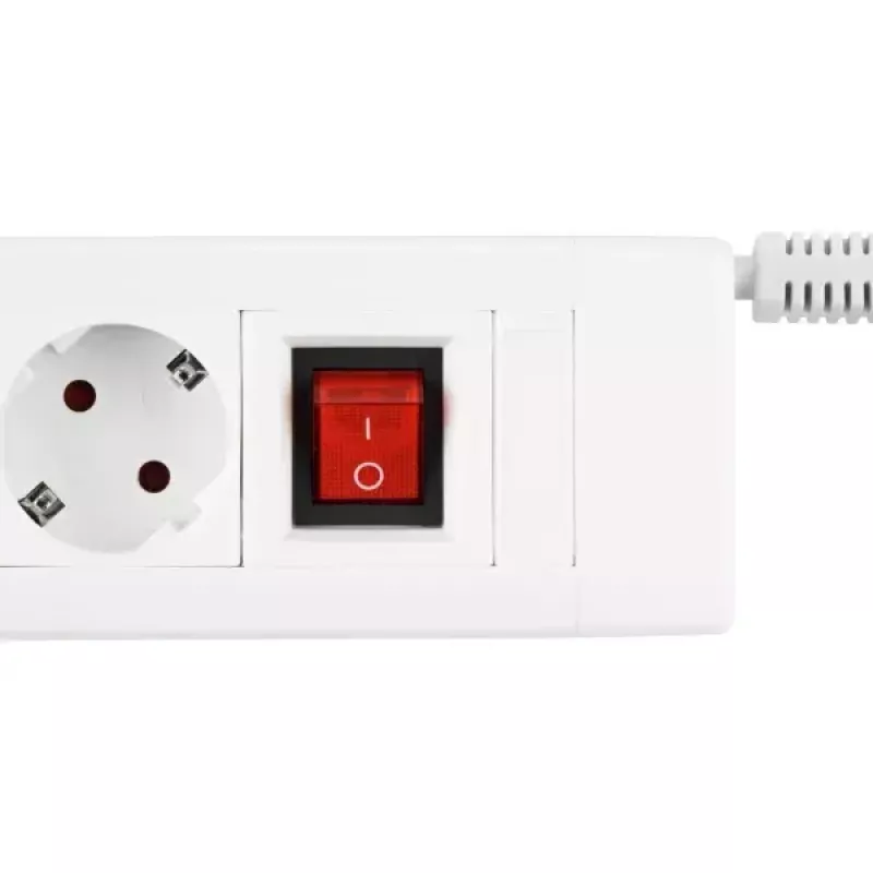 Verlengsnoer REV 14612113 2,4 m 6 AC-uitgangen voor binnen wit