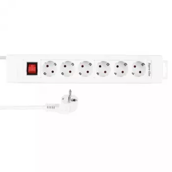 Verlengsnoer REV 14612113 2,4 m 6 AC-uitgangen voor binnen wit