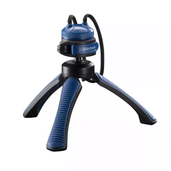 Statief Mantona 21405 smartphone digitale camera 3 poten zwart blauw