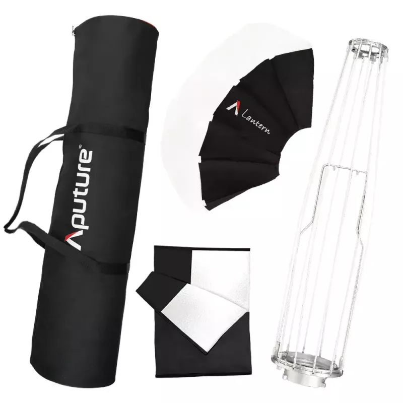 Aputure Lantern 90 zwart wit 90 cm diffusiekap veerkooi