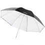 Walimex 1017655 2-in-1 reflecterende en doorschijnende paraplu, wit, 109 cm