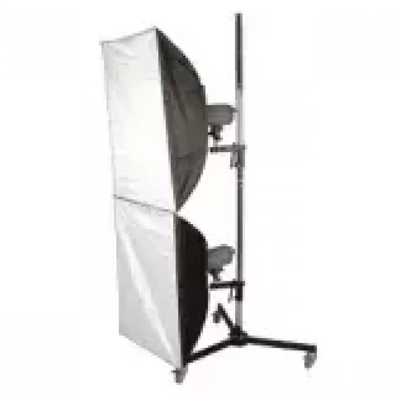 Walimex pro statief op wielen 223 cm met 2 klemhouders 1015803