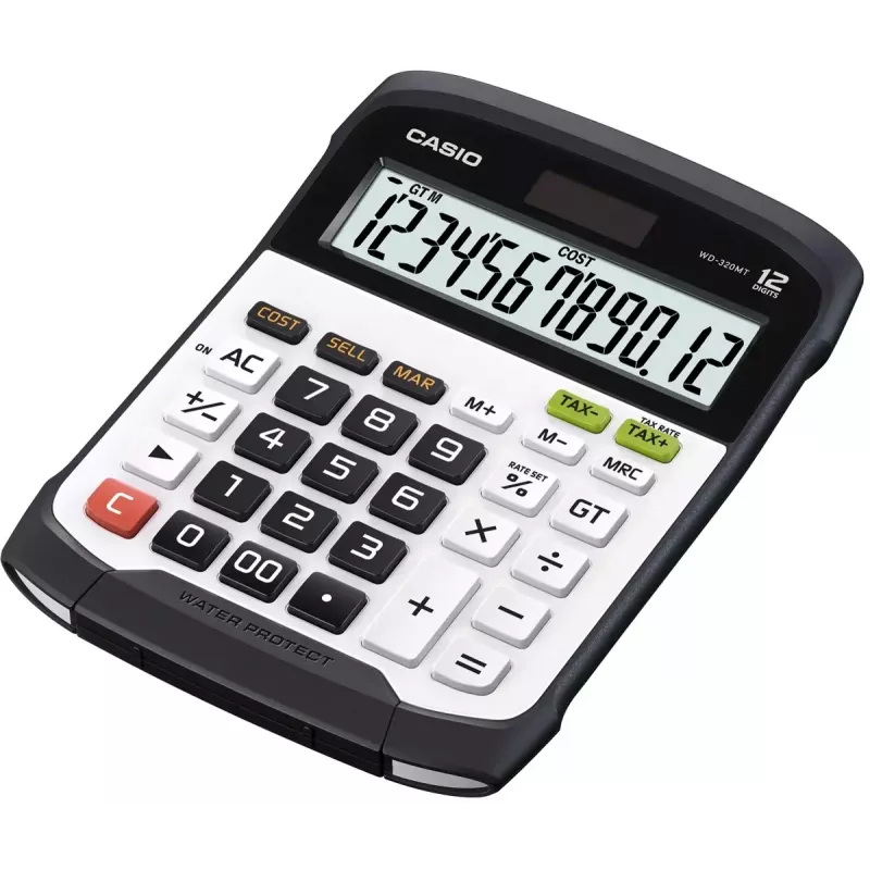 Financiële rekenmachine Casio WD-320MT desktop 12-cijferig zwart wit