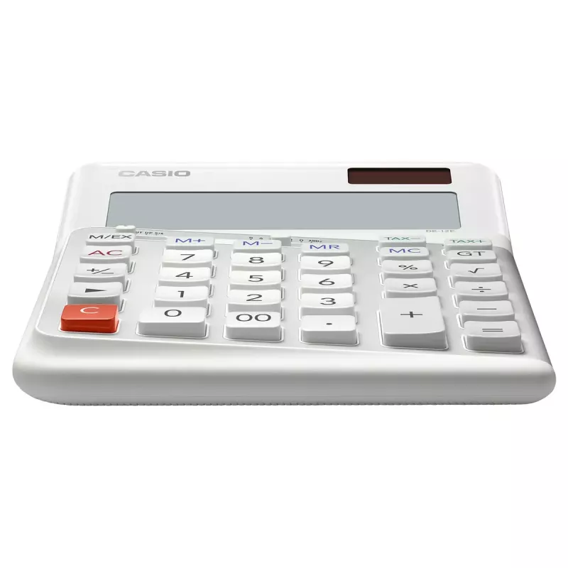 Tafelrekenmachine Casio DE-12E-WE basic 12-cijferig wit