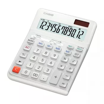 Tafelrekenmachine Casio DE-12E-WE basic 12-cijferig wit
