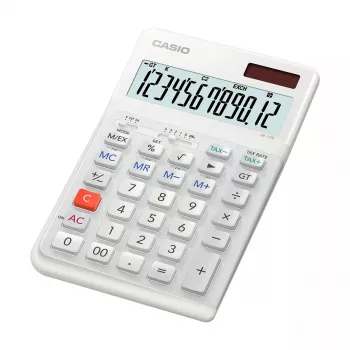 Basisrekenmachine Casio JE-12E-WE desktop 12-cijferig wit