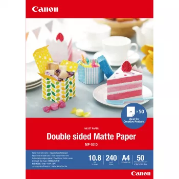 Canon MP-101D dubbelzijdig mat papier, A4, 50 vel, mat, 240 g/m², A4, 10,8 µm, 50 stk.