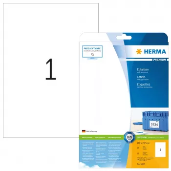 Zelfklevend printeretiket HERMA Labels Premium A4 210x297 mm