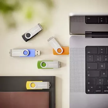 INTENSO Office Line USB-stick-multipack 5×64 GB, USB-A, USB 3.2 Gen 1, Swivel, meerkleurig