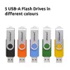 INTENSO Office Line USB-stick-multipack 5×64 GB, USB-A, USB 3.2 Gen 1, Swivel, meerkleurig
