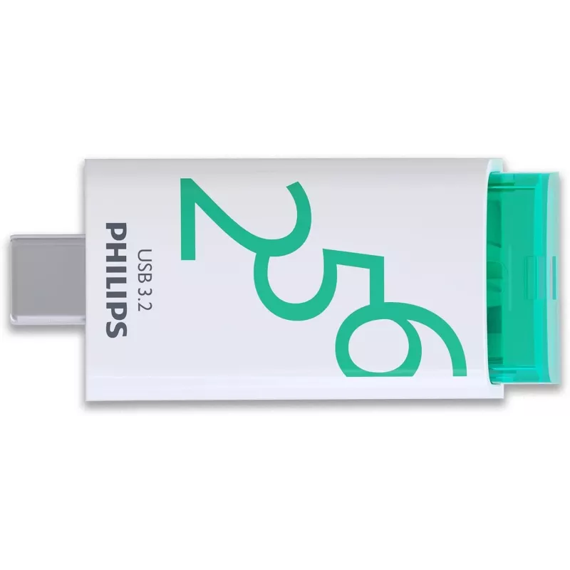 Philips USB 3.2 256 GB Click Series Gen 1 USB-C USB-flashdrive USB Type-A 3.2 Gen 1 (3.1 Gen 1) wit